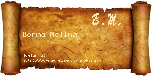 Borna Melina névjegykártya